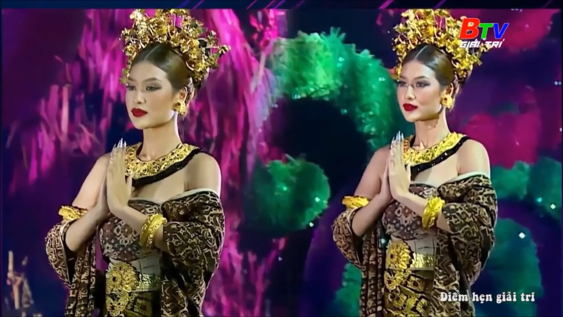 Hoa hậu Thiên Ân trình diễn trang phục Bali